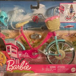 Barbie Pink and Blue Bicycle with Basket